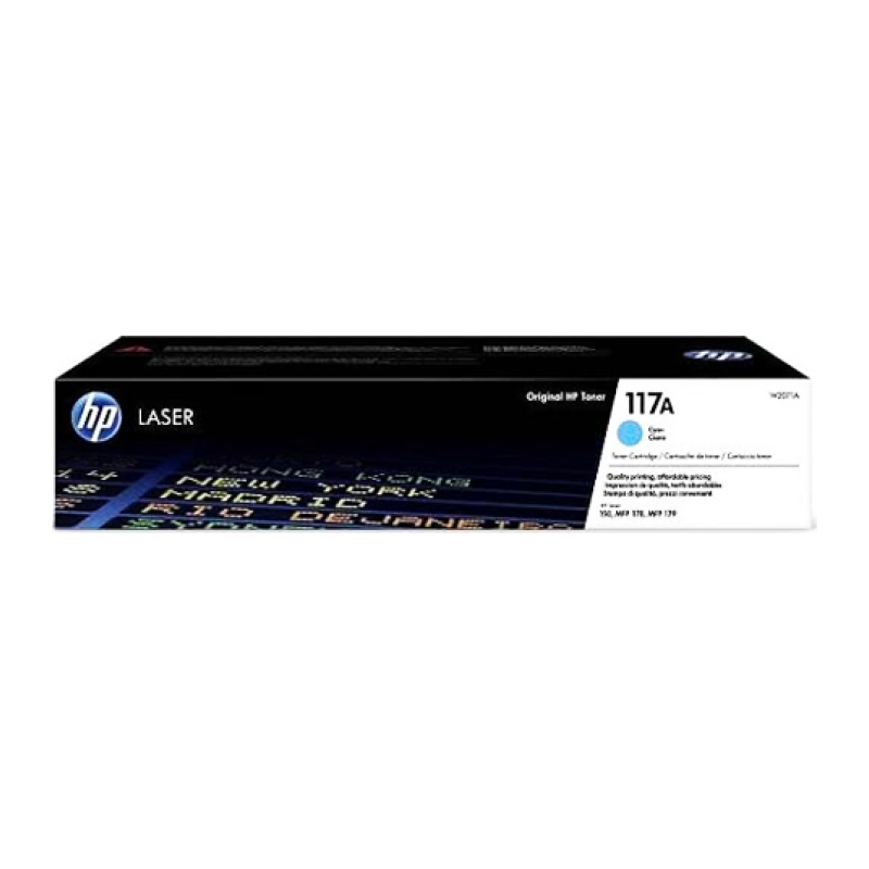 Toner HP 117A Cyan (Référence W2071A).