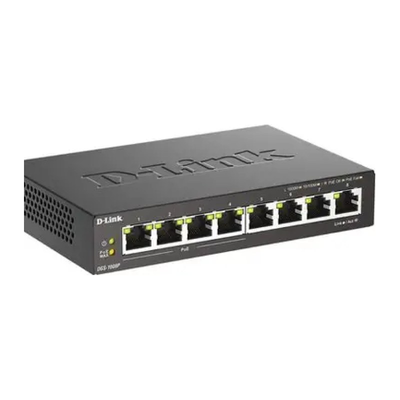 Switch D-Link 8 Ports 10/100/1000 POE DGS1008P