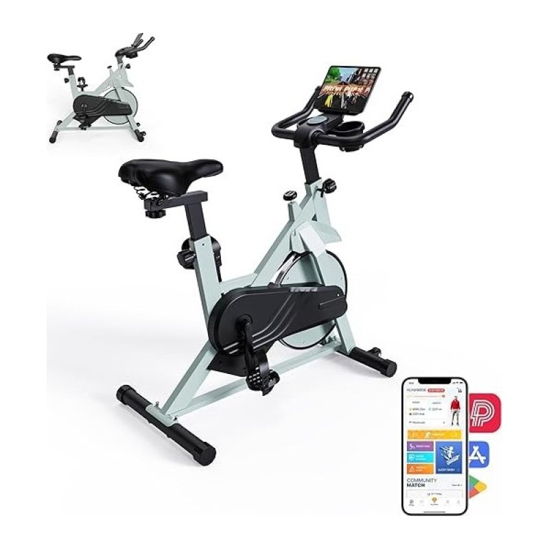 Vélo d''exercice, Vélo d''intérieur Silencieux avec écran LCD, Vélo